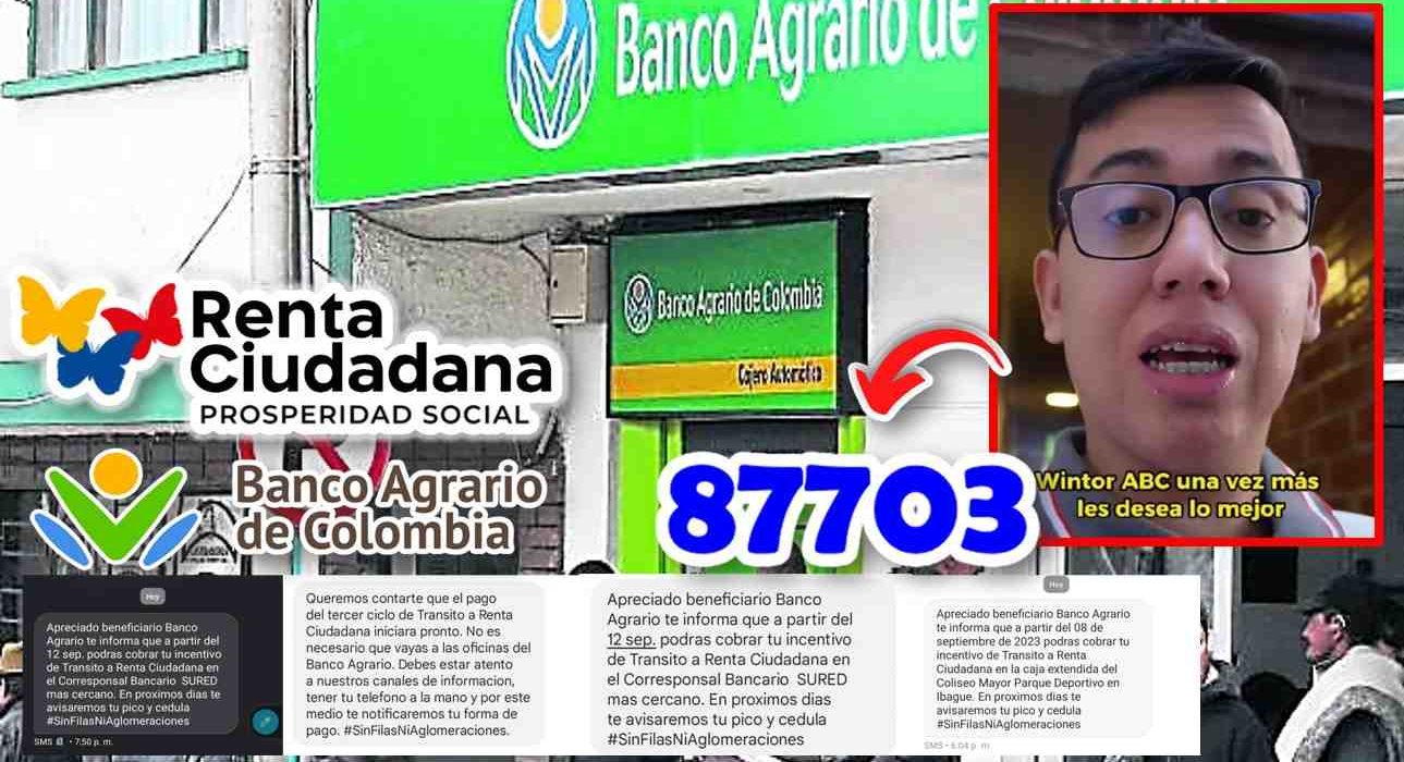 Banco Agrario Envía Mensajes de Texto (87703) a Beneficiarios de Renta Ciudadana