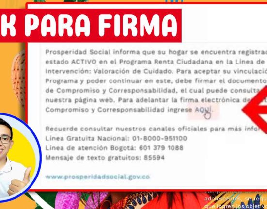 Link para firmar el Acta Primer Pago Renta Ciudadana