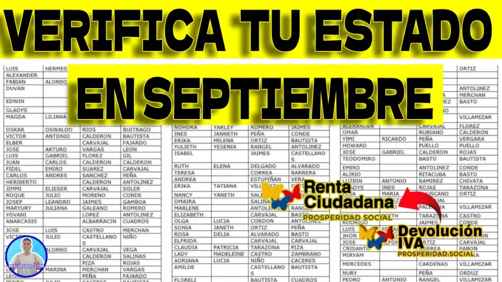Septiembre_ Renta Ciudadana en Colombia Beneficiario