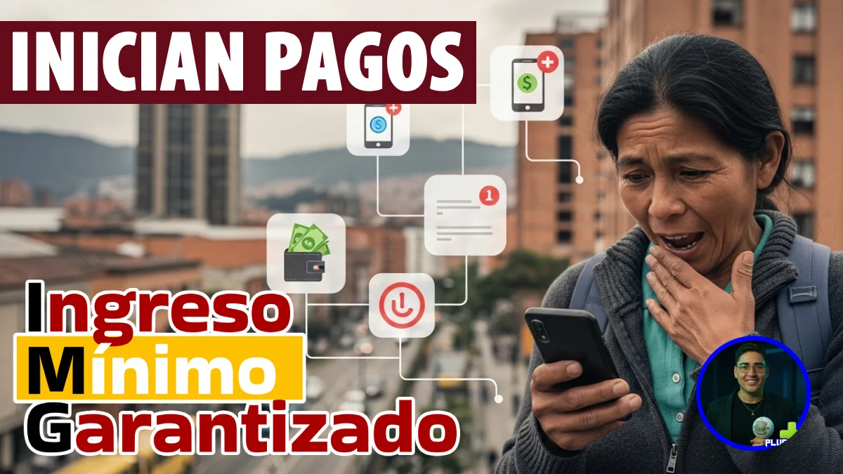 Beneficiarios que recibirán la transferencia revisando en su celular la notificación del pago del Ingreso Mínimo Garantizado en febrero.