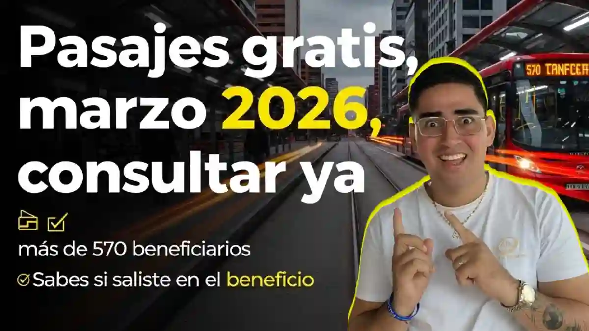 Pasajes gratis Transmilenio marzo 2026 mas de 570 mil personas reciben recargas este mes 2