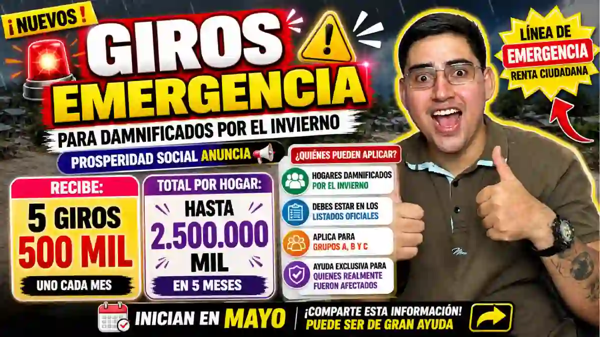 Giros emergencia 2026 Anuncian ayuda de 500 MIL para damnificados