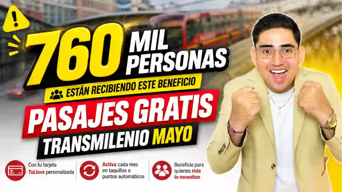 Pasajes gratis Transmilenio Más de 760 mil personas ya tienen recargas activas en Mayo