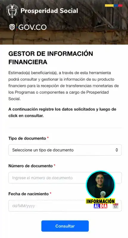 Registrar MOVii en el GIF: Guía completa para activar su billetera y recibir los giros de tu subsidio 8 ingresar al Gestor de Información Financiera (GIF)