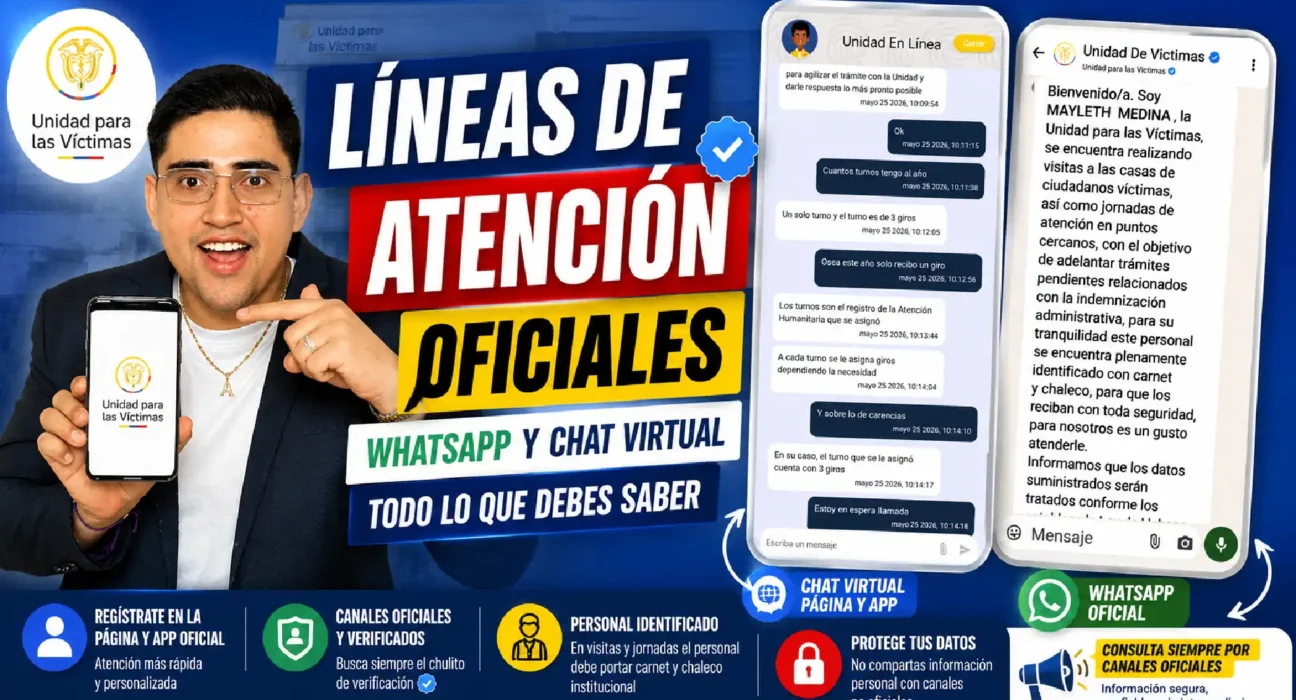 “Unidad para las Víctimas chat oficial por WhatsApp y atención virtual para víctimas del conflicto”