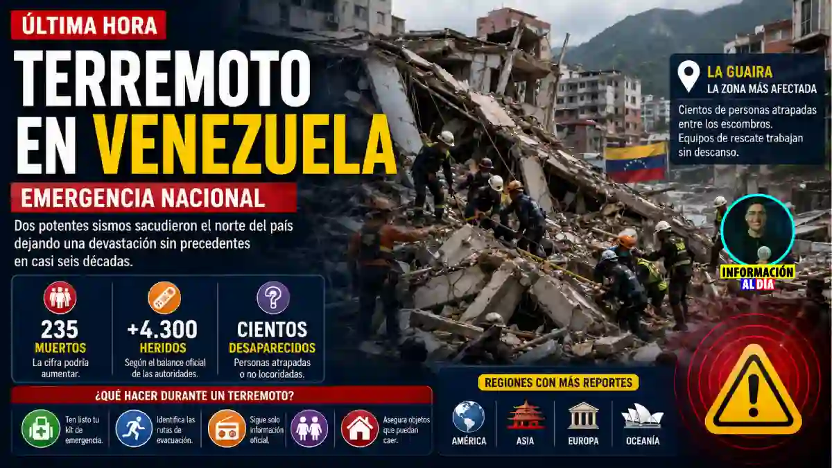 Terremoto en Venezuela 235 muertos, más de 4.300 heridos y cientos de desaparecidos tras devastadores sismos
