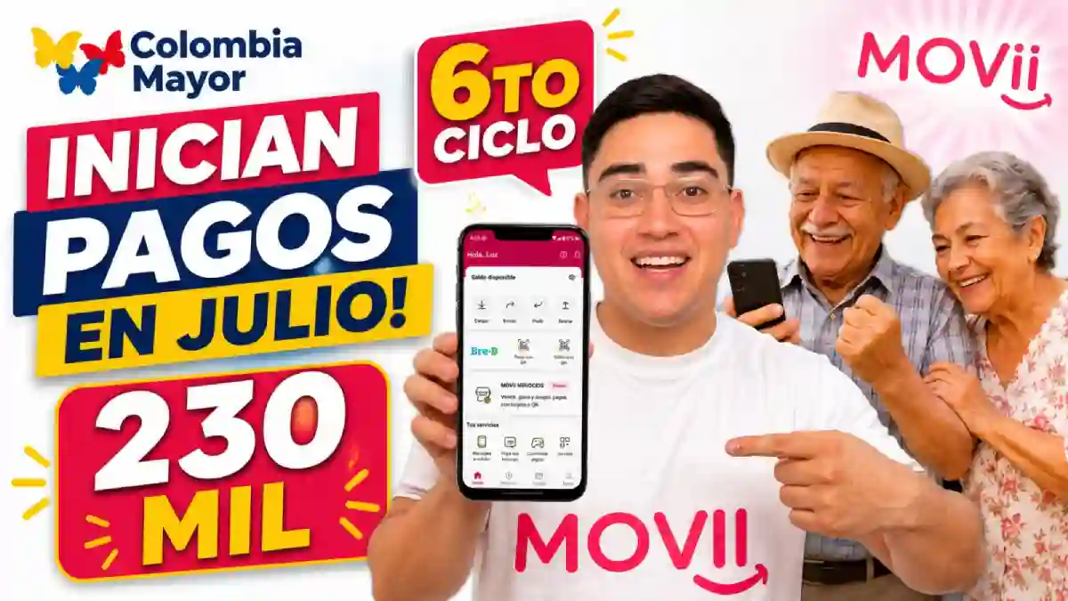 Inició pagos por MOVii de Colombia Mayor consulte su billetera porque ya comenzó el 6 ciclo